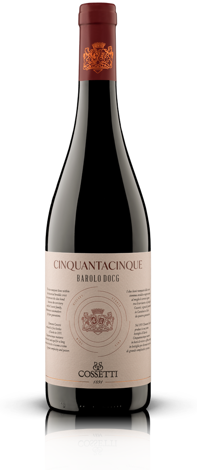 Cossetti – Barolo DOCG “Cinquantacinque” 2020 — official producer bottle image