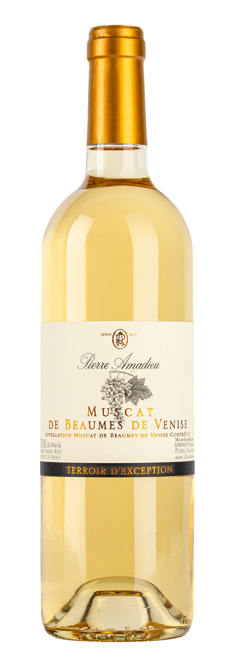 Pierre Amadieu-Beaumes de Venise Muscat-Terroir d'Exception-2022 bottle - 7 Cellars